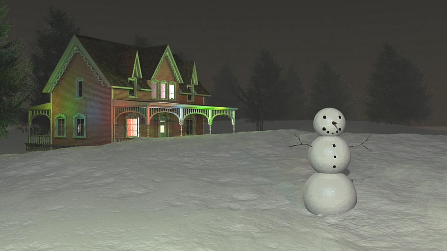 Winter Digital Art - Christmas 2012 by Chris Bird