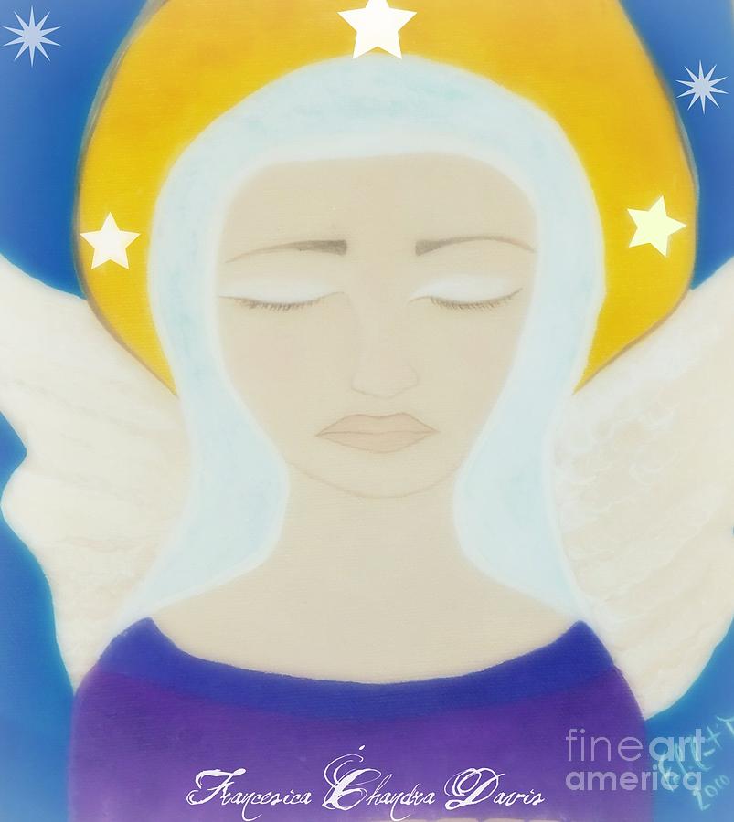 Christmas Painting - Christmas Angel by Sacred  Muse