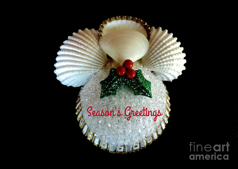Christmas Angel Greeting Photograph by Jean Wright