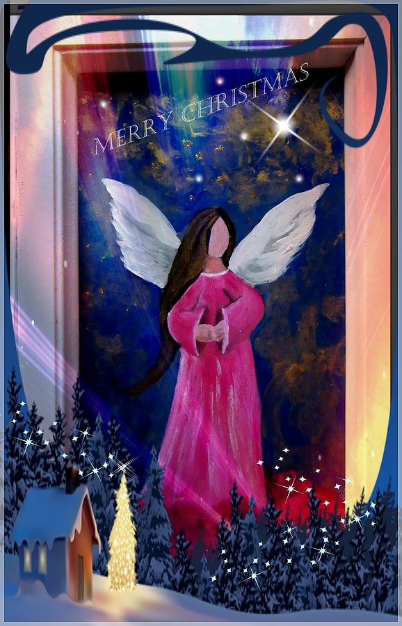 Christmas angel Painting by Vesna Martinjak