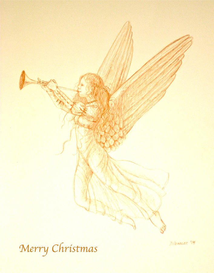 christmas angel with trumpet images