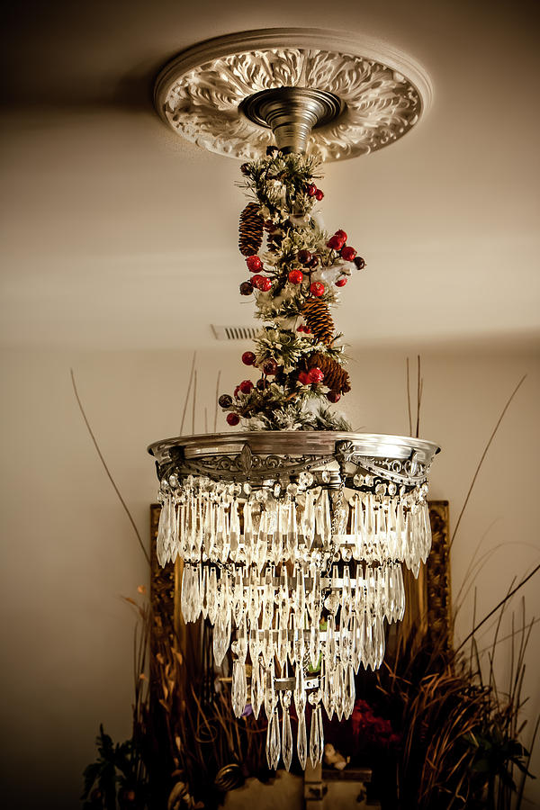 Christmas Photograph - Christmas Antique Chandelier by KG Thienemann