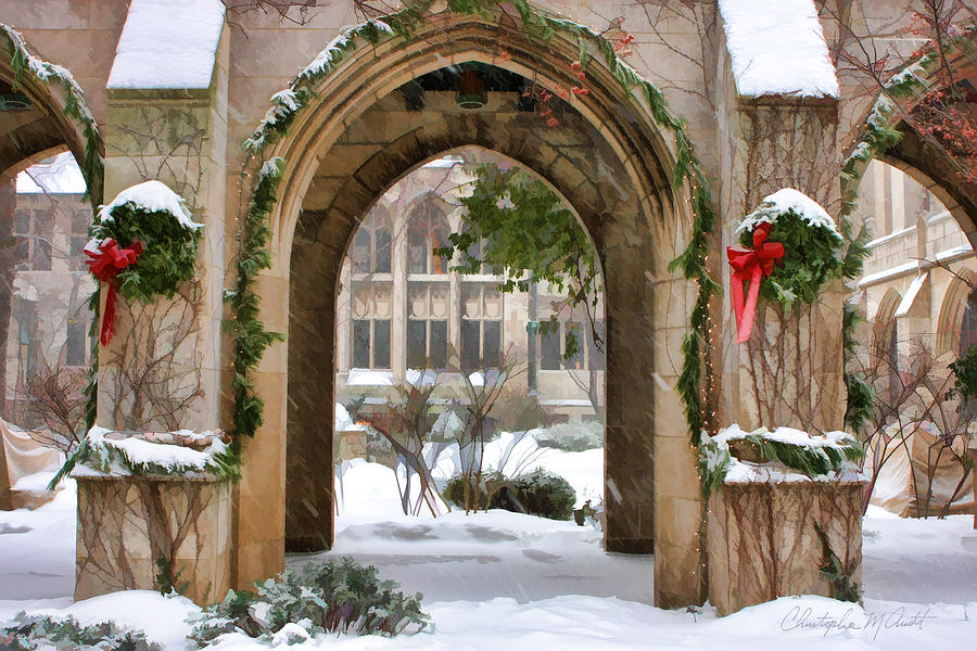 Christmas Arch Painting by Christopher Arndt