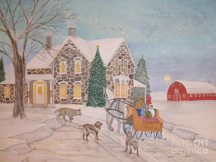 Christmas Painting - Christmas at Grandpas by Patti Lennox