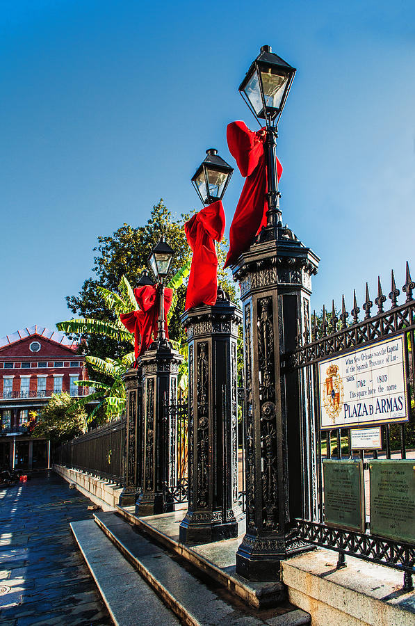 Christmas at Jackson Square Photograph by Frances Ann Hattier