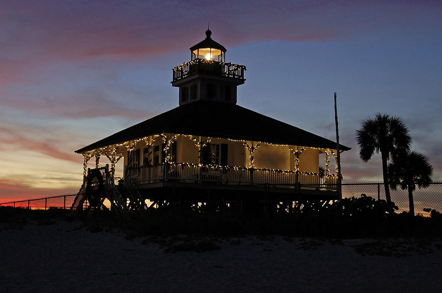 Christmas at the Boca Grande Lighthouse Photograph by Ben Prepelka