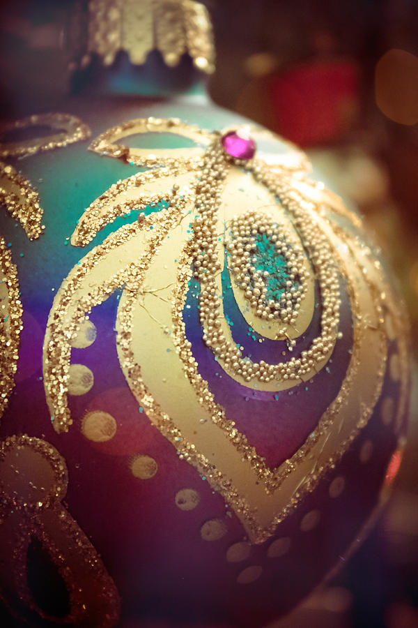 Christmas Ball - Abstract Photograph by Colleen Kammerer