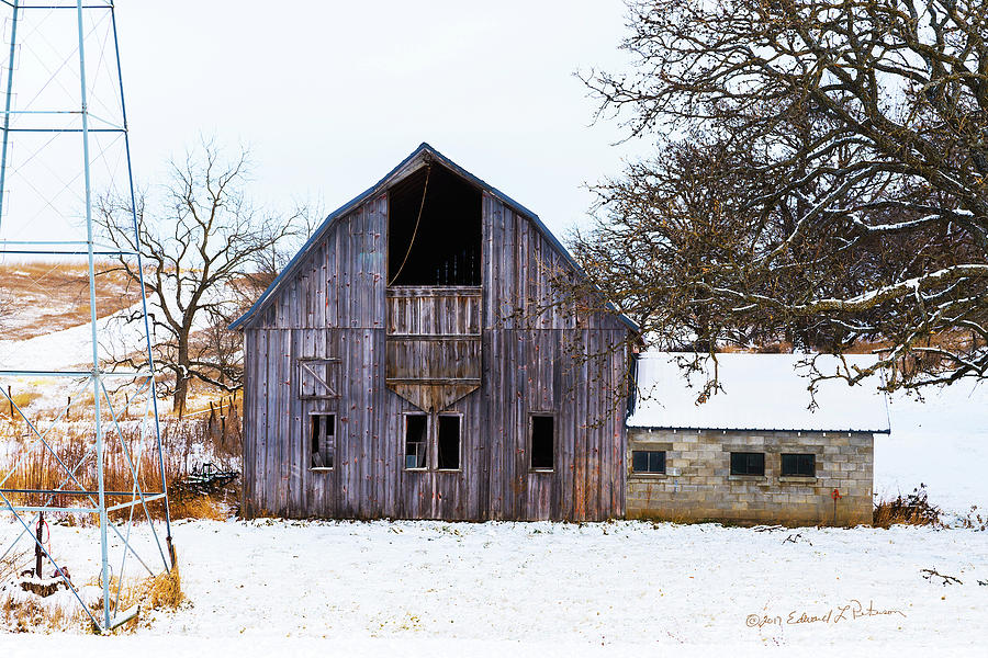 Christmas Barn Photograph by Ed Peterson