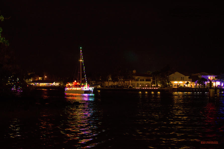 Christmas Boat Parade Delray Beach Florida Photograph by Ken Figurski