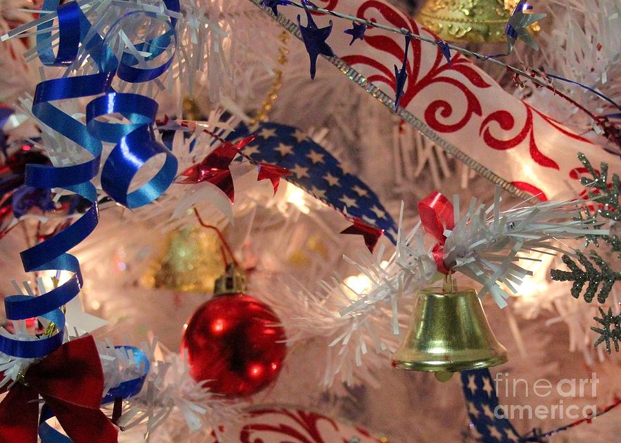 Patriotic Christmas Tree Photograph