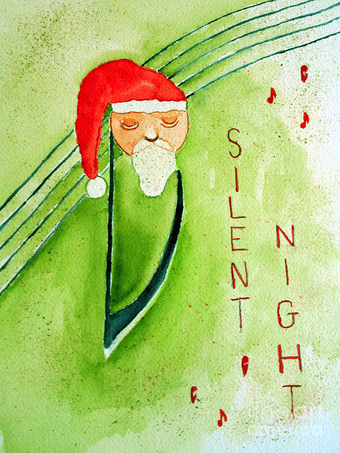 Christmas Carol Card Painting by Sandy McIntire