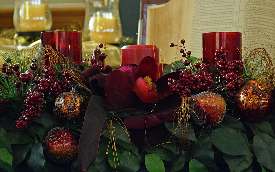 Christmas Closeup Candles Photograph by Bruce Gourley