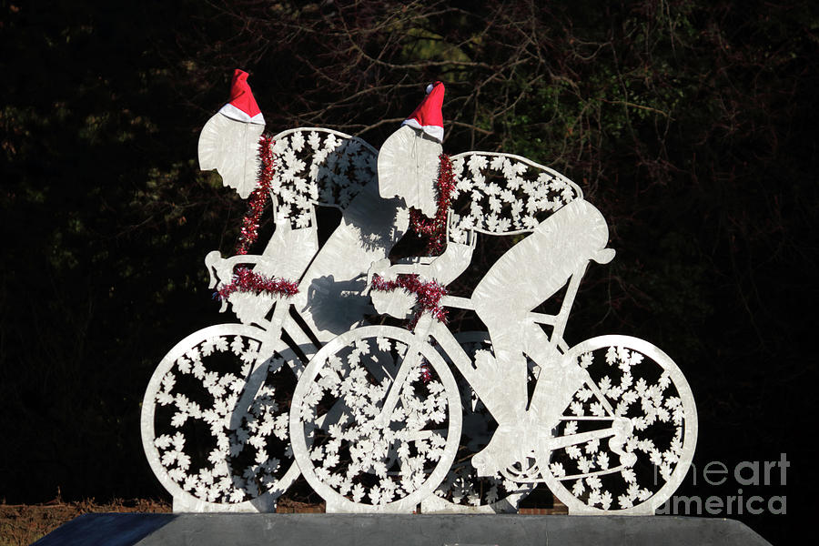 Christmas Cycling Dorking Surrey UK Photograph by Julia Gavin