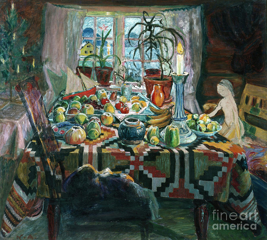 Christmas Day Painting by Nikolai Astrup