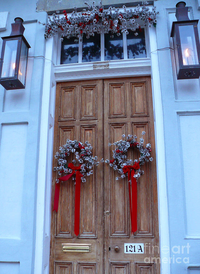 Christmas Door Photograph by Jeanne  Woods