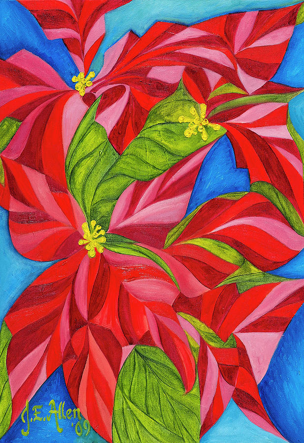 Christmas Painting - Christmas Euphorbia by Joseph Allen