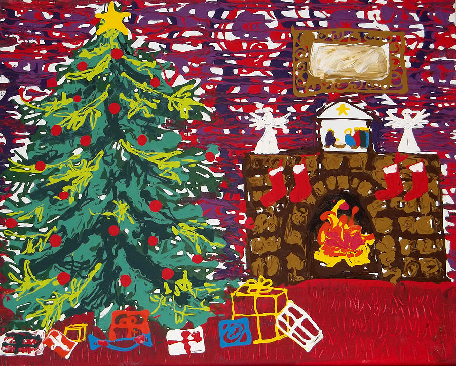Christmas Painting - Christmas Eve by Anne Cameron Cutri