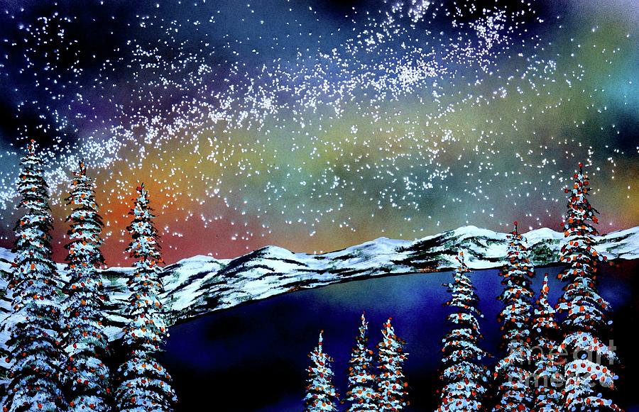 Christmas Eve at Lake Tahoe Digital Art by Ed Moore