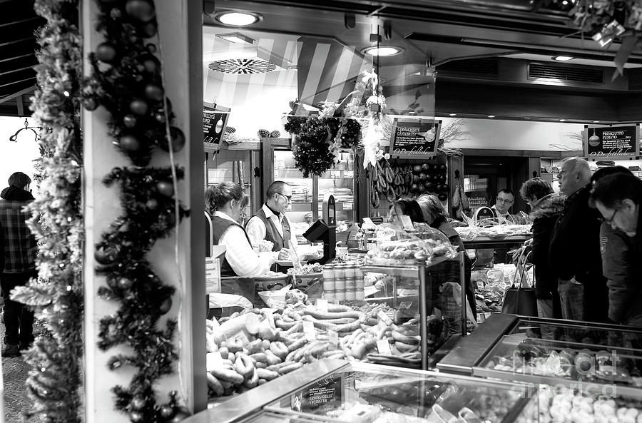 Christmas Eve Food Shopping at the Viktualienmarkt Photograph by John Rizzuto