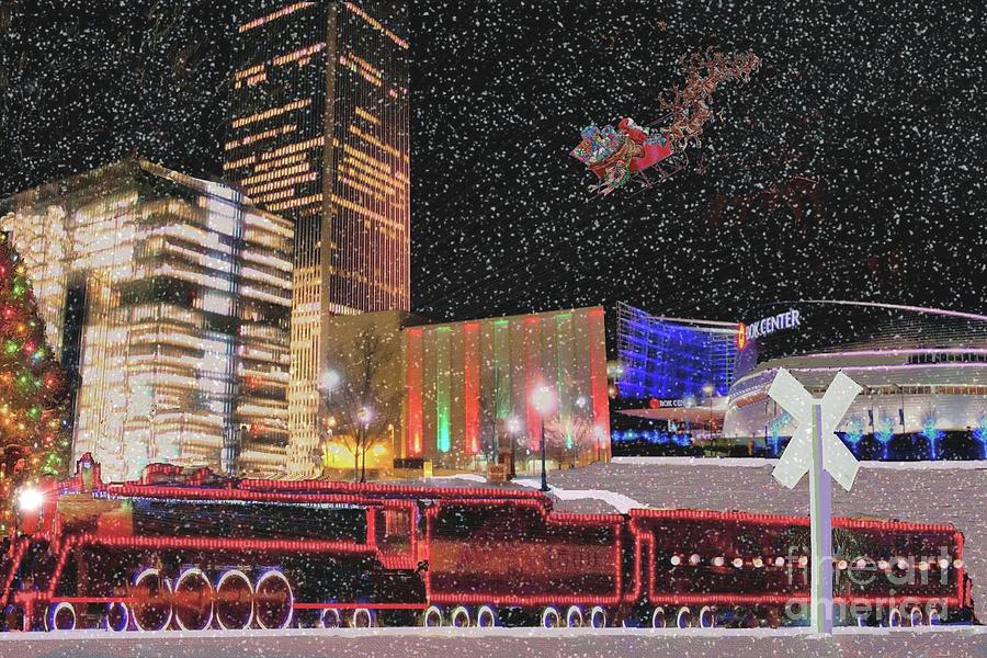 Christmas Eve in Downtown Tulsa Photograph by Janette Boyd