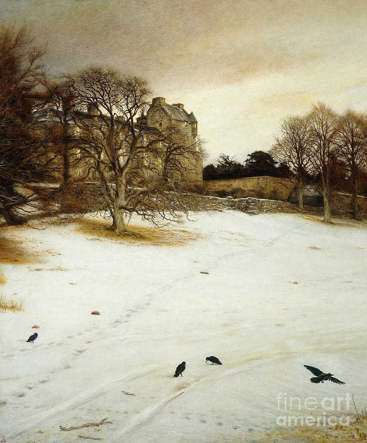 Winter Painting - Christmas Eve by John Everett Millais