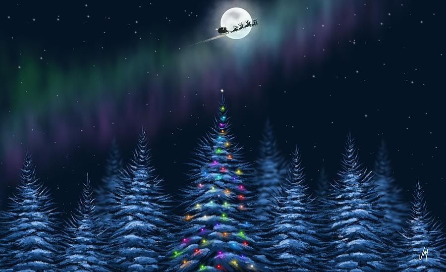 Christmas Painting - Christmas Eve by Veronica Minozzi