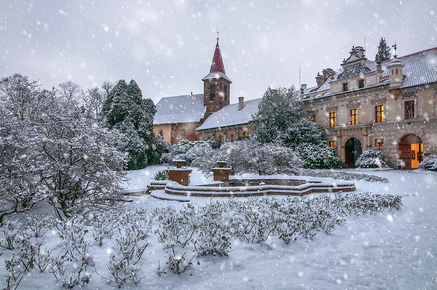 Christmas Fairytale at Pruhonice Castle Photograph by Jenny Rainbow
