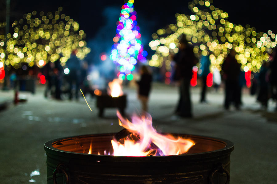 Christmas fire pit Photograph by Stephen Holst