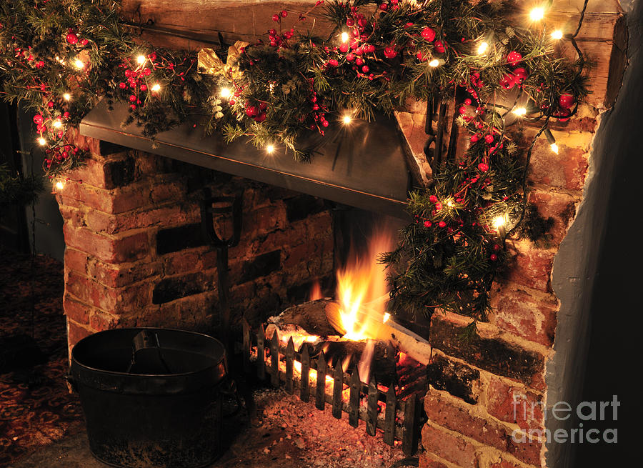 Christmas Photograph - Christmas Fireplace by Andy Smy