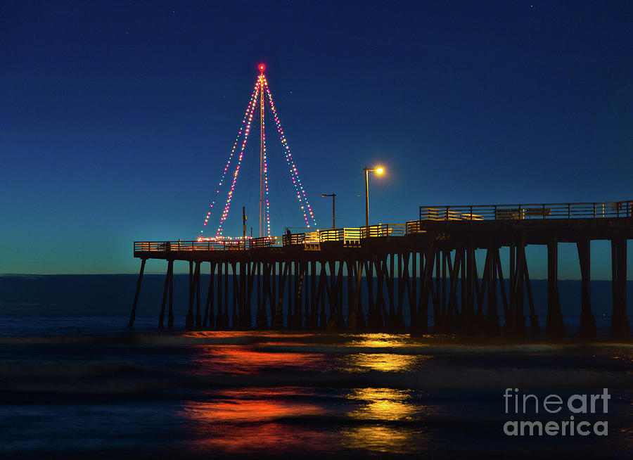 Christmas From The Pismo Pier Photograph by Mimi Ditchie