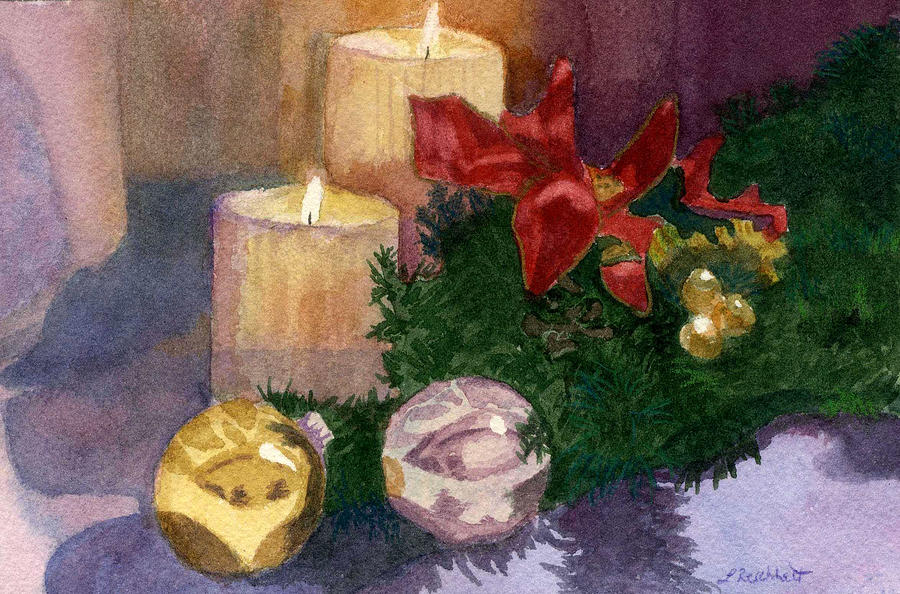 Christmas Glow Painting by Lynne Reichhart