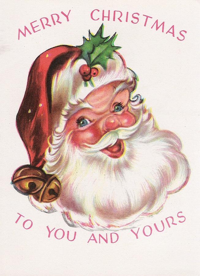 Christmas Greetings 677 - Vintage Christmas Cards - Santa Claus ...