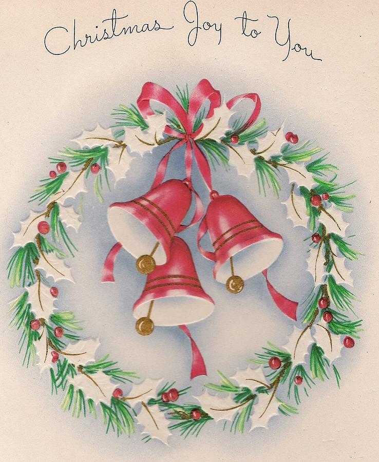 Christmas Greetings 907 - Vintage Chrisrtmas Cards - Christmas Bells ...