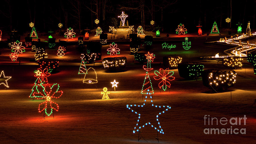 Christmas Holiday Display at La Salette Shrine in Enfield. Photograph by New England Photography