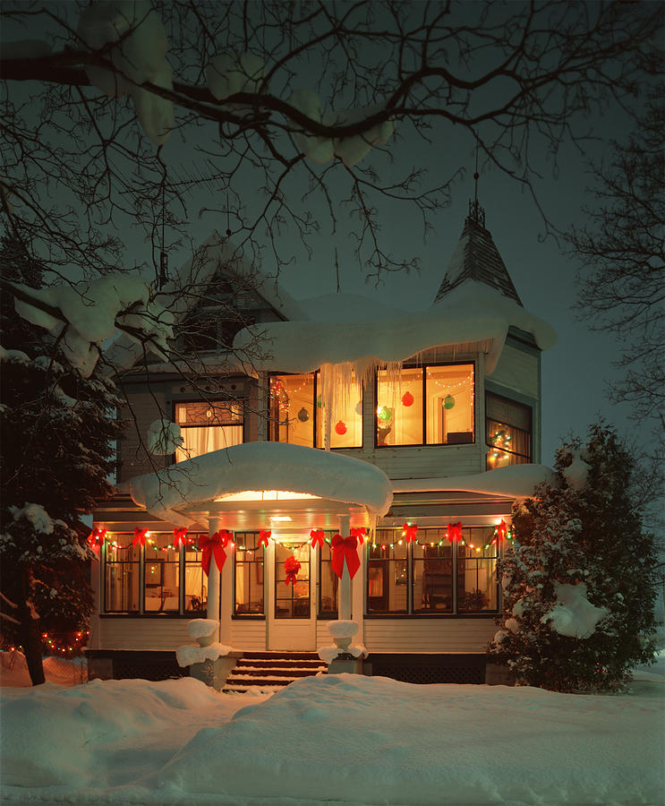 Christmas House Photograph by Kris Rasmusson