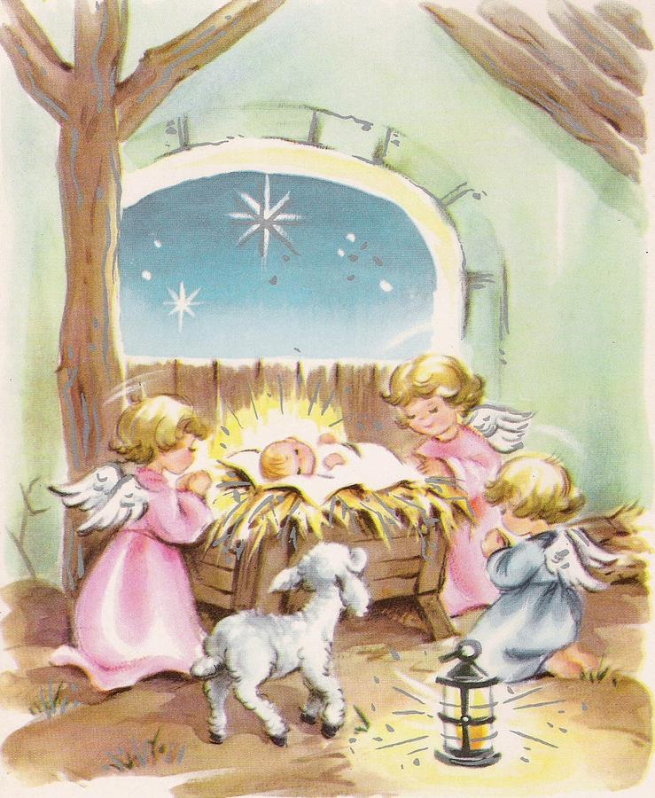 vintage nativity images