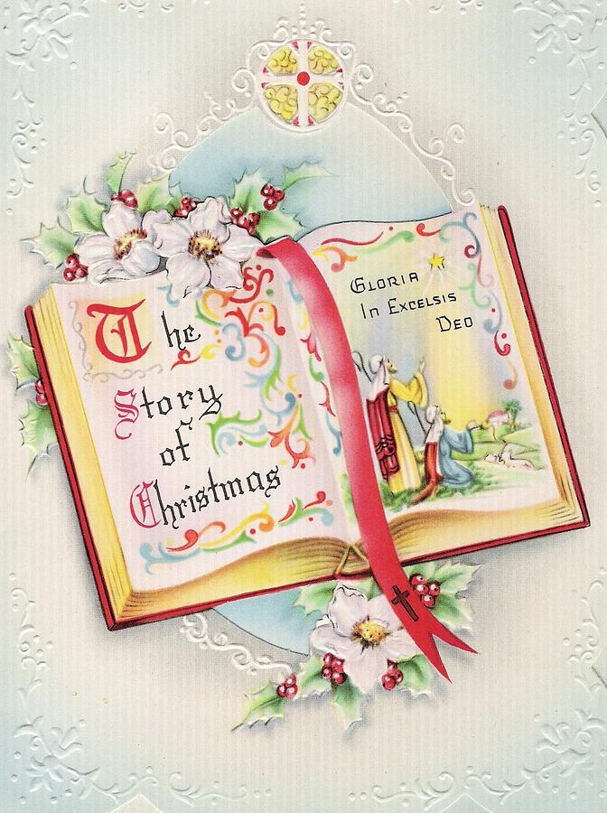 Download Christmas Illustration 113 Story Of Christmas Vintage Christmas Cards Painting By Tuscan Afternoon Yellowimages Mockups