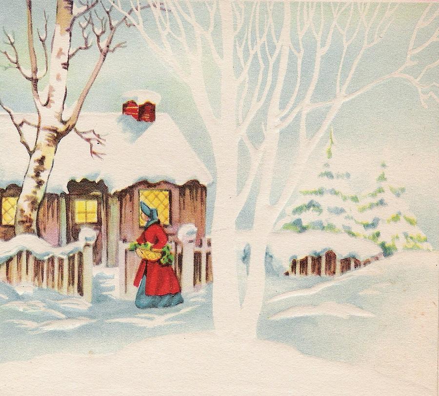 https://images.fineartamerica.com/images/artworkimages/mediumlarge/1/christmas-illustration-1209-vintage-christmas-cards-snowy-cottage-tuscan-afternoon.jpg