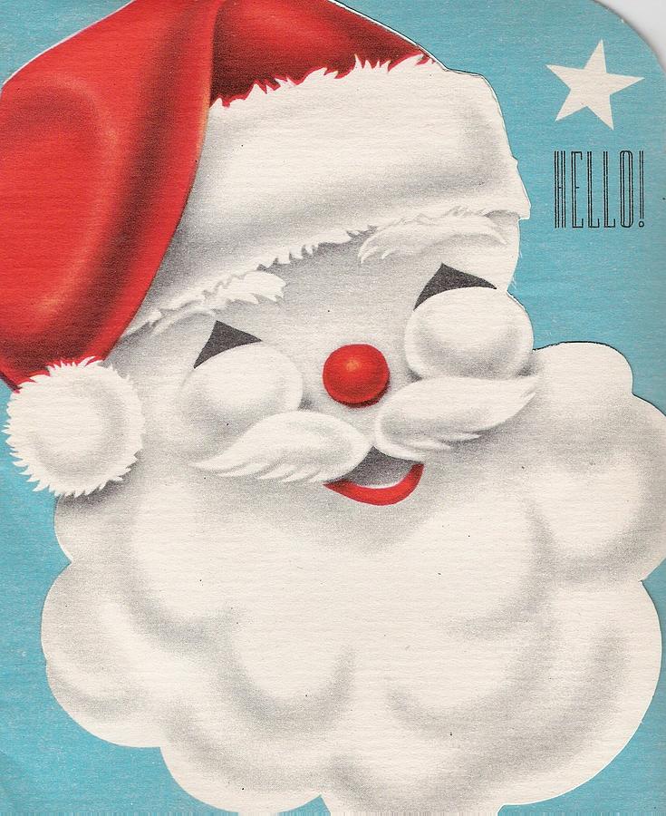 Christmas Illustration 1231 Vintage Christmas Cards Santa Claus