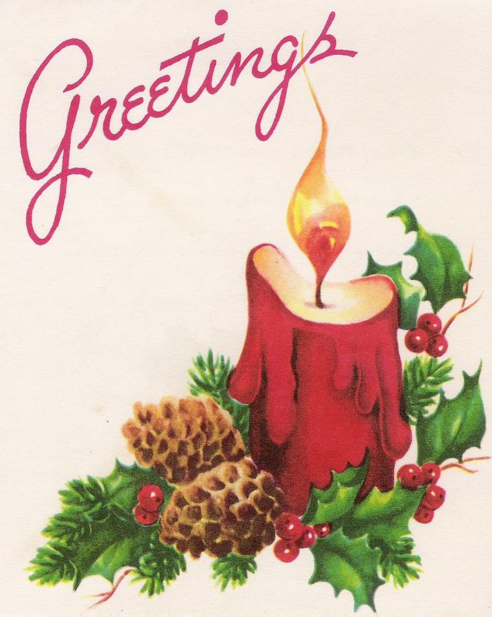 Christmas Illustration 1372 - Vintage Christmas Cards - Christmas ...