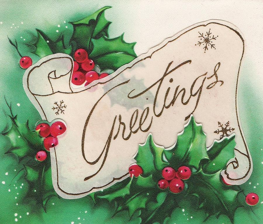 Christmas illustration 374 - Vintage Christmas Cards - Greetings ...