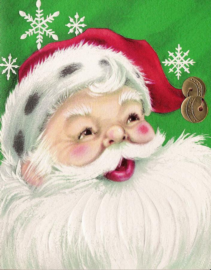 Christmas Illustration 746 - Vintage Christmas Cards - Santa Claus ...