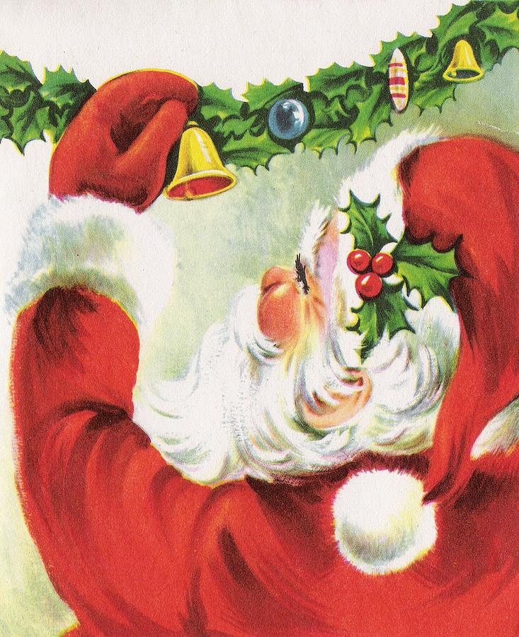Christmas Illustration 788 Vintage Christmas Cards Santa Claus
