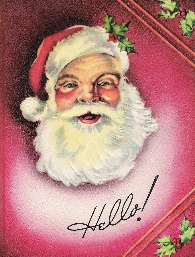 Christmas Illustration 842 - Vintage Christmas Cards - Santa Claus ...