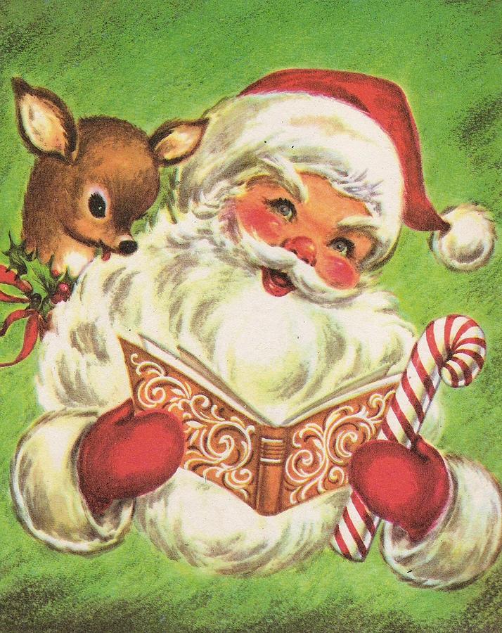 vintage santa christmas cards