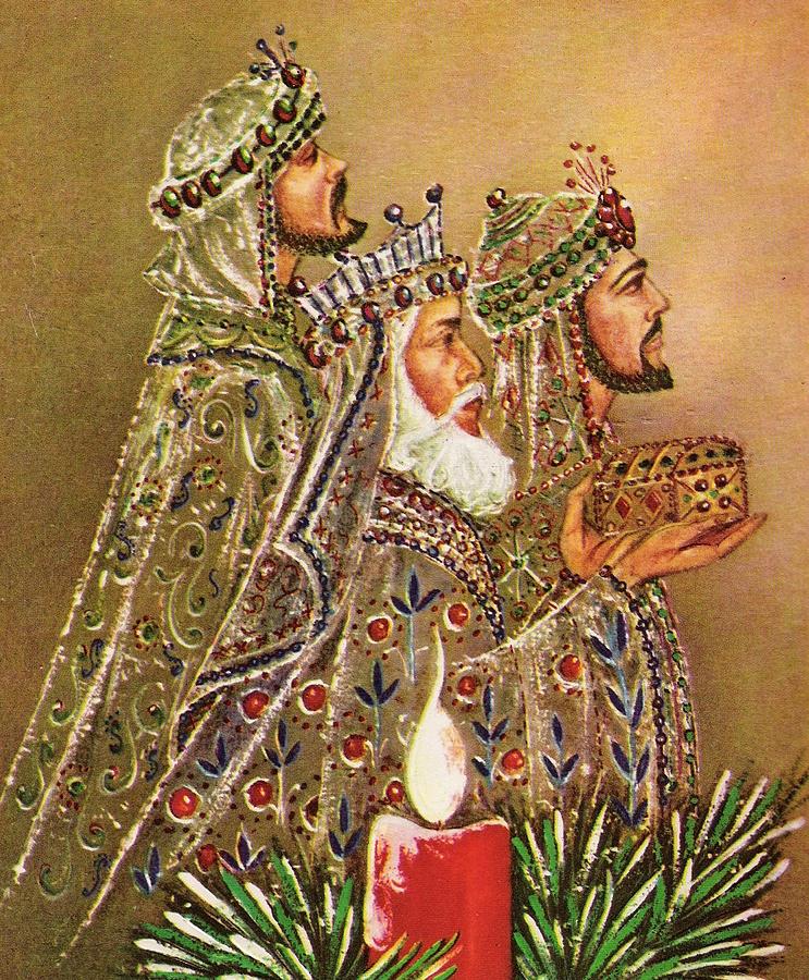 Christmas Illustration 993 Vintage Christmas Cards The Three Magi