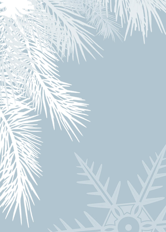 Christmas in Baby Blue - No Text  Digital Art by Maggie Terlecki