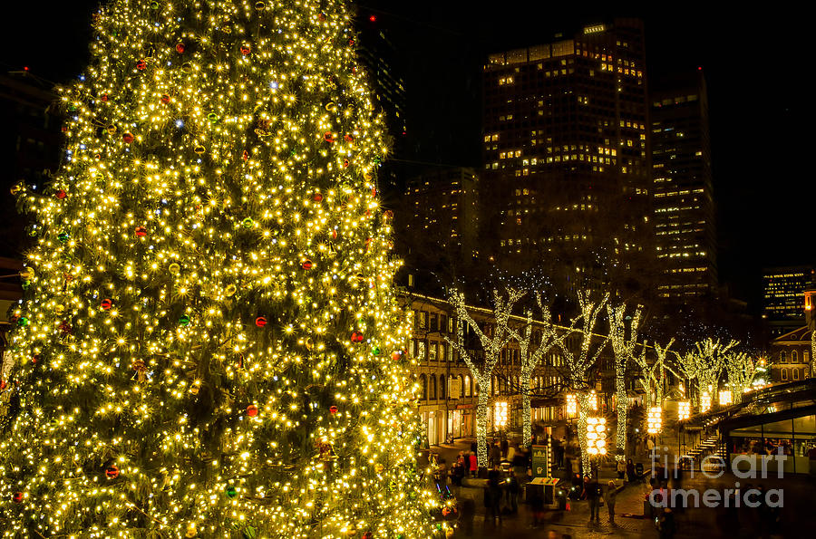 Christmas in Faneuil Hall Photograph by Mike Ste Marie