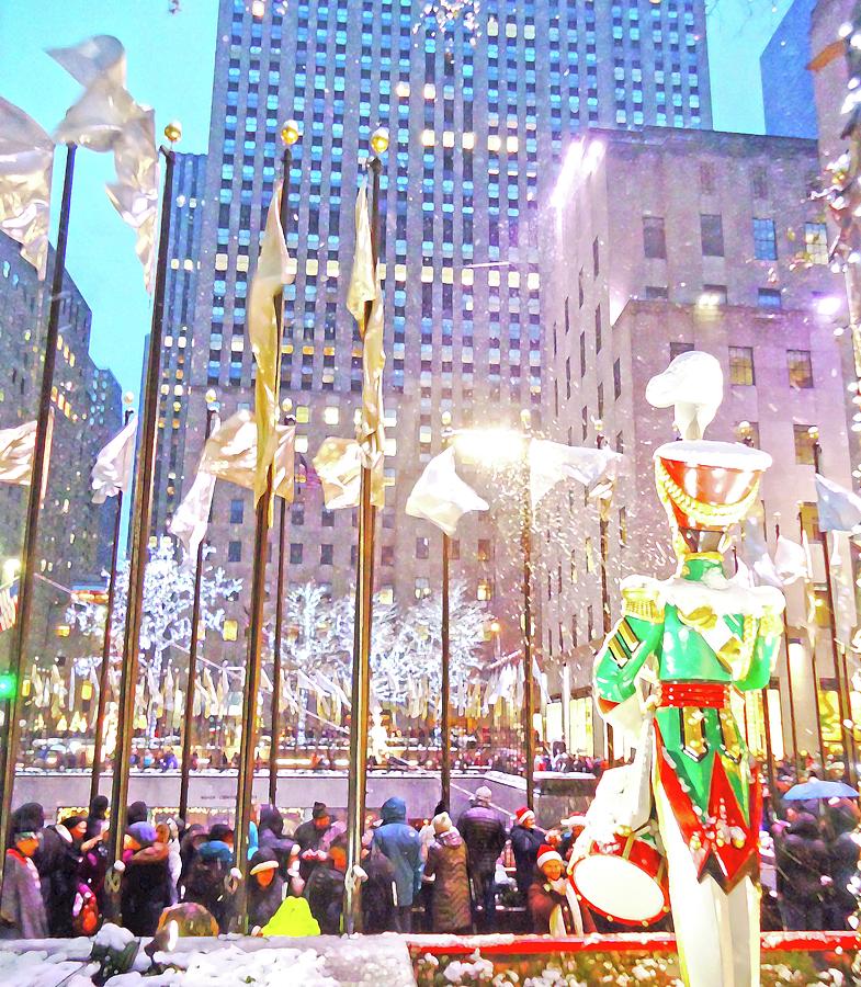 Christmas In New York City 2 Digital Art by Ann Johndro-Collins