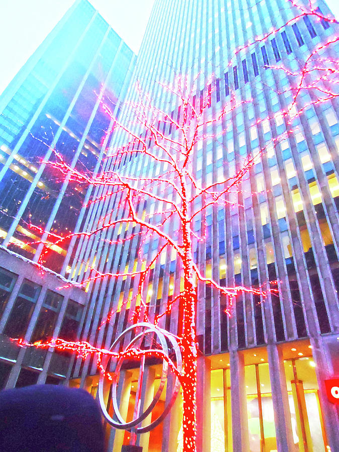 Christmas In New York City 3 Digital Art by Ann Johndro-Collins